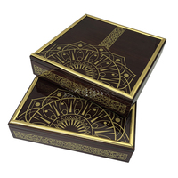 Boîte de jour à Logo personnalisé, décor customisé, boîtes de Date pour le Ramadan, finition carrée, fruits secs, emballage de chocolat, boîte cadeau en bois