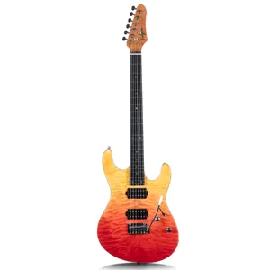 गिटार निर्माता का नया उत्पाद धीरे-धीरे बदलता है \ क्विल्टेड मेपल टॉप इलेक्ट्रिक गिटार