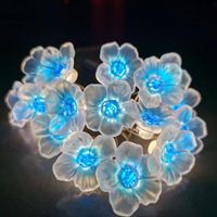 Guirlande lumineuse LED d'intérieur en forme de branche de cerisier, fil de cuivre étanche, style floral, décoration de vacances IP44