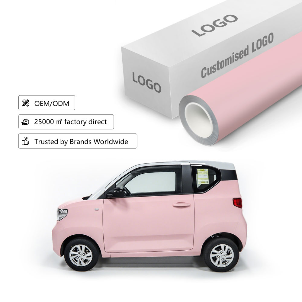 Matte Pink PVC Self-Adhesive Paper Roll Discounted Price Self-Healing Vinyl Protective Film Paintwork Colour-Changing Film