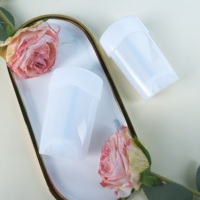 Tube de déodorant vide transparent en plastique PP, pour déodorant naturel et crème solaire, avec mécanisme rotatif