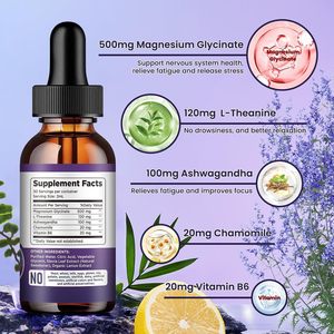 Gocce di Magnesio Personalizzate OEM per Gestione dello Stress e Supporto del Sonno, Formula Liquida con Opzioni Glicinato e Citrato, Miglior Magnesio per il Sonno - Product Image 2