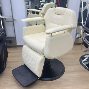 Venta al por mayor de muebles de salón para hombres, silla de estilismo para <span class=keywords><strong>barber</strong></span>í<span class=keywords><strong>a</strong></span>, silla de afeitar moderna giratoria de base redonda para venta - Product Image 2