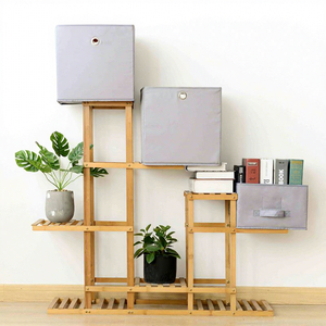 Boîte de rangement carrée robuste en tissu, panier, étagère, tiroir, design pliable, capacité 20-35L, léger pour - Product Image 6