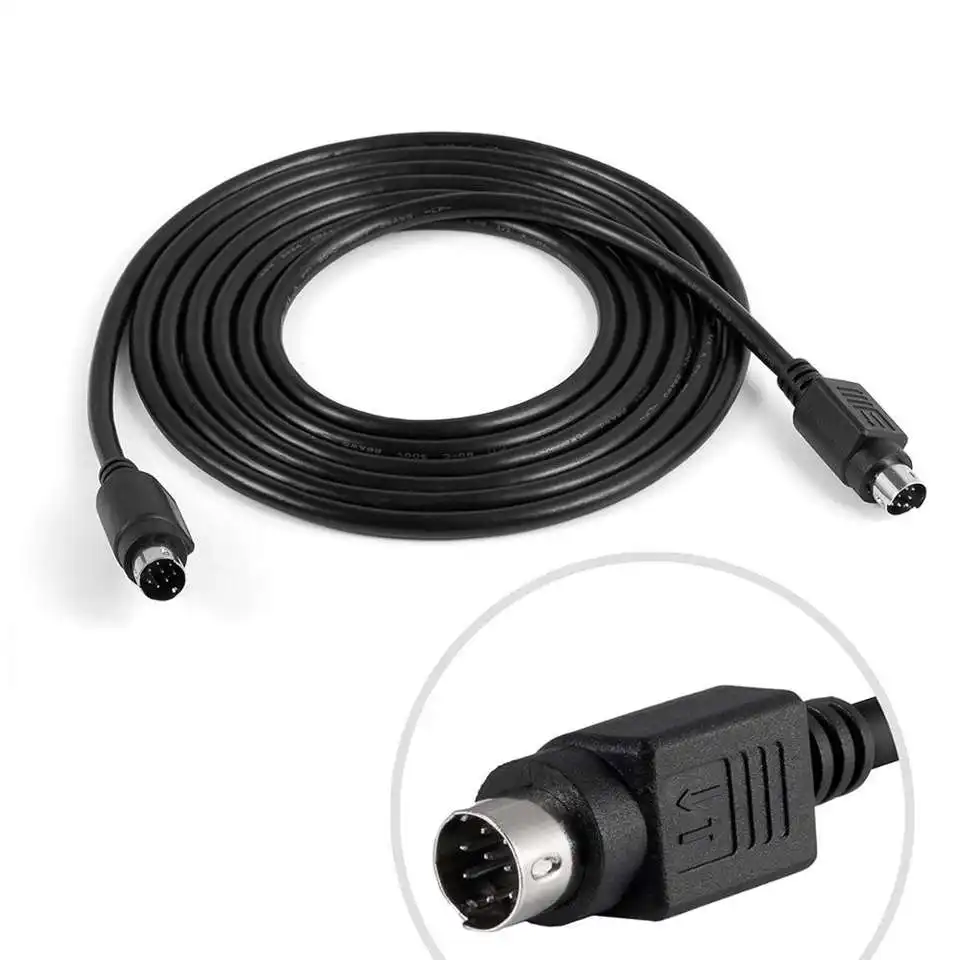 Custom ODM/OEM 8 Mini Din 8 Mini Din Plugs 8 Pin Male-male Cable Beige 1.5/2/3/4/5/6/7/9 M