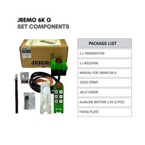 Télécommande radio industrielle pour grue, palan et treuil, vitesse unique, 100-240 VAC, JEICO JREMO 6K G, fabriquée en Corée - Product Image 5