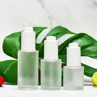 Flacon compte-gouttes à bouton poussoir pour soins de la peau, prix d'usine, 30 ml, 40 ml, 50 ml, 60 ml, flacon en verre pour sérum de maquillage, huile
