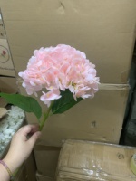 Haute Qualité Unique Tige Artificielle Real Touch Latex Hortensia Fleur pour La Maison De Mariage De Noël Graduation Halloween Décoration
