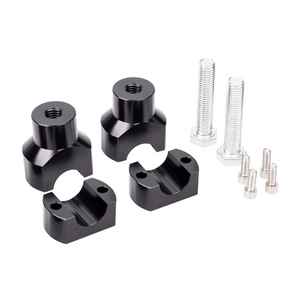 CNC Aluminum Handlebar Riser Kit 25mm <b>Black</b> Silver Motorcycle Modification Mounting <b>Bracket</b> For Harley Davidson Honda XL - Product Image 2