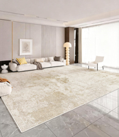 Tapis d'intérieur abstrait grand format, doux et lavable, tapis moderne à poils ras neutre pour la maison et le bureau