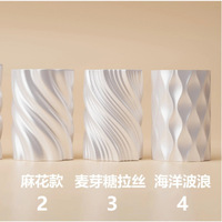 Porte-stylos de bureau moderne et simple en plastique imprimé en 3D, ornements blancs de luxe pour papeterie