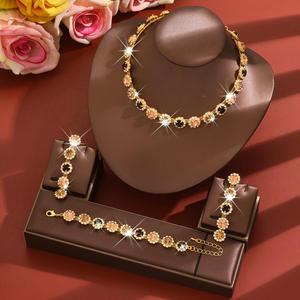 طقم مجوهرات نسائي على طراز مورير، أقراط لامعة، أساور، قلادات، مجوهرات فاخرة لهدايا عيد الحب، مناسبة لمختلف المناسبات - Product Image 3