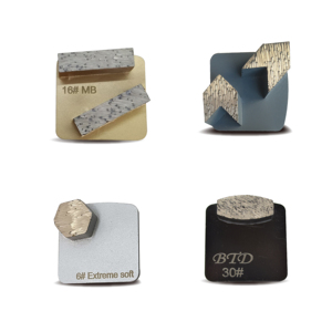 Redi kilit OEM özelleştirilebilir elmas taşlama araçları kare beton zemin aşındırıcı taşlama pedi kırmızı renk - Product Image 4