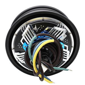 มอเตอร์ฮับไร้แปรงถ่าน DKYS ขนาด 12 นิ้ว รุ่น 35H2500W WP Speed Version 16 ขั้ว คู่  กันน้ำระดับ IP65 สำหรับมอเตอร์ไฟฟ้า 12'35H2500WP สีน้ำเงิน Qsmotor - Product Image 3