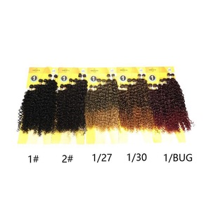 Extensions de <span class=keywords><strong>cheveux</strong></span> synthétiques en fibre haute température, ondulées profondes <span class=keywords><strong>Afro</strong></span> Bobo, 28 pouces, lot de 9 pièces, 260g - Product Image 6