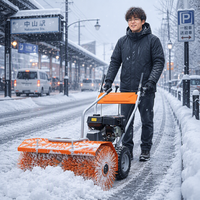 Souffleuse-ramasseuse de neige robuste autoportée Loncin 420cc 15HP à essence EPA pour le nettoyage des parkings