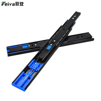 Glissière de tiroir de bureau robuste à plusieurs niveaux, rétractable, avec amortisseur silencieux, pour armoire à portes coulissantes modernes, fabriquée en Chine