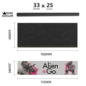 Papier à rouler Alien Go Black King Size, gomme naturelle, combustion lente, premium, ultra fin, écologique, sans OGM, design personnalisé - Product Image 3