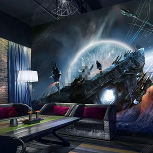 วอลเปเปอร์ไวนิลต่อสู้3D อวกาศตกแต่งบ้าน - Product Image 2