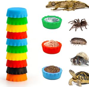 Comedero y Bebedero para Geckos Crestados, Recipiente Reutilizable para Reptiles Pequeños, Alimentador de Silicona Impermeable para Tarántulas, Isopodos y Lagartos, Accesorios de 3.5 ml - Product Image 5