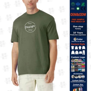 Camisetas de Manga Corta con Cuello Redondo para Hombre, al por Mayor, Ecológicas, Transpirables, con Logotipo Personalizado, 180g, Corte Regular - Product Image 1