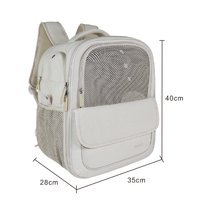 Mochila Versátil para Mascotas de Estilo Casual, Expandible, Multifuncional, con Tres Aberturas y Múltiples Mallas, con Cierre de Cremallera Resistente de 10 kg, para Perros Pequeños y Gatos
