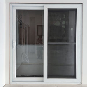 Porte coulissante en PVC à <span class=keywords><strong>double</strong></span> <span class=keywords><strong>vitrage</strong></span>, design moderne, verre Low-E, acier PVC pour la maison, vente chaude - Product Image 1