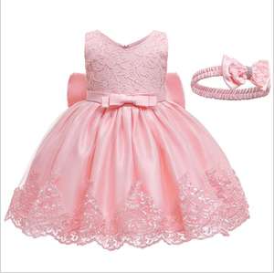 D0109 High Quality Kid Frock Design Pattern Lace Flower <b>Girl</b> Ball Gown Kid Birthday <b>Party</b> Dress Wholesale - Product Image 2