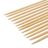 Brochettes de bambou plates biodégradables multi-tailles, prix usine, qualité alimentaire, pour barbecue, type Teppo, jetables