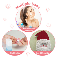 Boules de coton absorbantes médicales 100% coton pur blanchi, boules de coton stériles jetables pour les soins des plaies et le nettoyage de la peau