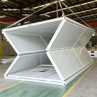 Structure en acier anti-vent, maison pliable en conteneur, kit complet de panneaux sandwich pour dortoir du personnel du camp minier