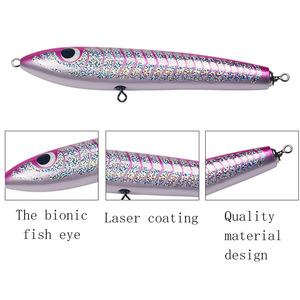 Señuelo de Madera Popper 120g 22cm para Pesca en Agua Salada, Señuelo Artificial para Pesca de Arrastre y Pesca desde Barco - Product Image 3