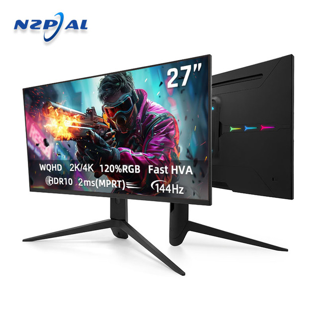 27 Inch Lcd Monitor Computer Monitor 2k 4k Optional Curved Screen Led 144hz 165hz Gaming Monitor