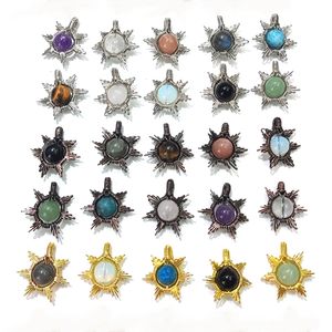 थोक क्रिस्टल बेड्स हैंडमेड वायर लिपटे गहने पहने हुए गहने के लिए सूर्य पर निर्भर प्राकृतिक पत्थर का आकर्षण - Product Image 1