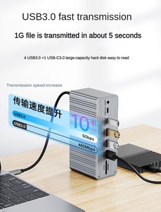 Adattatore Multiporta in Lega di Alluminio 13 Porte USB 3.0 5Gbps PD100W SD TF Audio 3.5mm RJ45 1000M per Espansione Laptop - Product Image 4