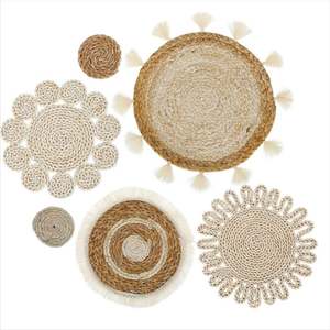 Cestini appesi in tessuto decorazione murale bambino grandi decorazioni Decorative per interni in stile conchiglia in Pakistan - Product Image 6