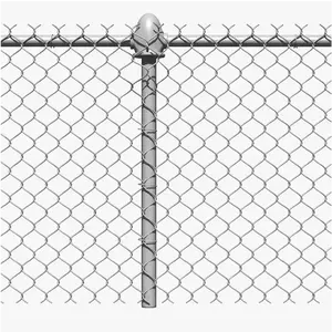 Cheap Industry Used Heavy Duty Galvanized Cyclone Wire Diamond Shape Mesh Chain Link Fence Metal Iron chain link fence gate