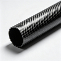 Tubo Redondo de Fibra de Carbono 3K de Tamaño Personalizado, 40mm 50mm 60mm, para Modelos RC, Equipos Deportivos y Médicos