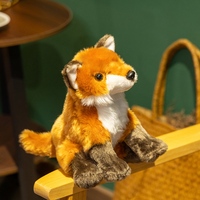 Nouveauté Peluche Simulation Renard Animaux en peluche Décoration de la maison Cadeau d'anniversaire pour enfants Renard debout réaliste en peluche