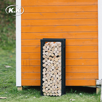 Kawagebo Kamp (KK) L 405 X L 250 X H 1003 mm Support de rangement pour bois de chauffage en acier au carbone, porte-bûches, ensemble d'outils pour foyer