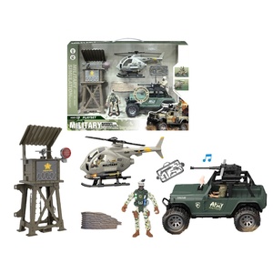 Juego <span class=keywords><strong>de</strong></span> Juguetes <span class=keywords><strong>de</strong></span> Simulación <span class=keywords><strong>de</strong></span> Combate Militar para Niños, Incluye Camión del Ejército <span class=keywords><strong>de</strong></span> Plástico y Helicóptero con Efectos <span class=keywords><strong>de</strong></span> Luz y Música - Product Image 1