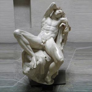 Estatua Erótica de Mármol, Estatua de Niño Desnudo de Tamaño Real, Escultura de Hombre Desnudo Dormido Tallada en Piedra para Jardín - Product Image 1