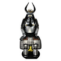 Armure Métallique de Samouraï Japonais, Style Médiéval Vintage, Portative, Réplique Authentique, Style Commandant Militaire des États Combatants, Accessoire Unisexe pour Adulte