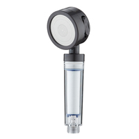 Douche de voyage portable à haute pression avec filtre à cartouche PP à 3 réglages de pulvérisation transparente pour PC, très vendue en Corée, pour salle de bain