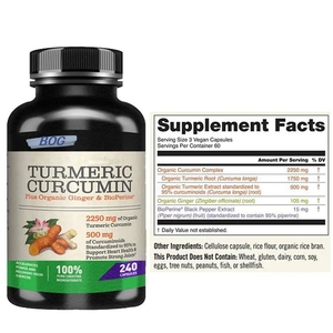 Op Maat Gemaakte Supplementen Kurkuma Curcumine <span class=keywords><strong>Capsules</strong></span> Zwarte Peper <span class=keywords><strong>Piperine</strong></span> Kurkuma Curcumine <span class=keywords><strong>Capsules</strong></span> - Product Image 4