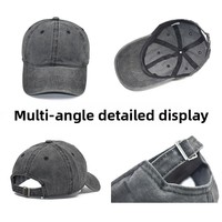 Casquette de baseball 6 panneaux en PVC, délavée et vieillie, sur mesure, pour le commerce international, avec impression de logo et broderie publicitaire, à large bord