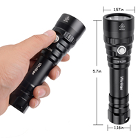 Lampe de plongée sous-marine rechargeable WK20S puissante, 2000 lumens max, LED HD SST40, 4 modes, étanche IPX8