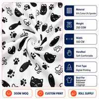 Tissu imprimé Scuba Techno en polyester et élasthanne pour robes de mode, 240 GSM, haute élasticité, durable, approvisionnement en gros