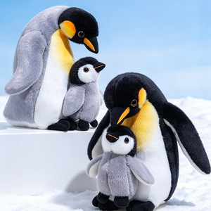 Expédition rapide, jouets en peluche pingouin noir de haute qualité, pingouin empereur gris, animal en peluche, faune de la pôle sud antarctique, personnalisable - Product Image 3