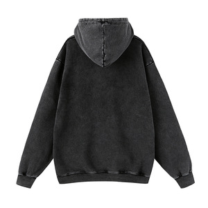 Sweat-shirt à capuche surdimensionné en coton 100% imprimé vintage avec logo personnalisé, pour homme et femme, motif d'anime japonais, streetwear - Product Image 2